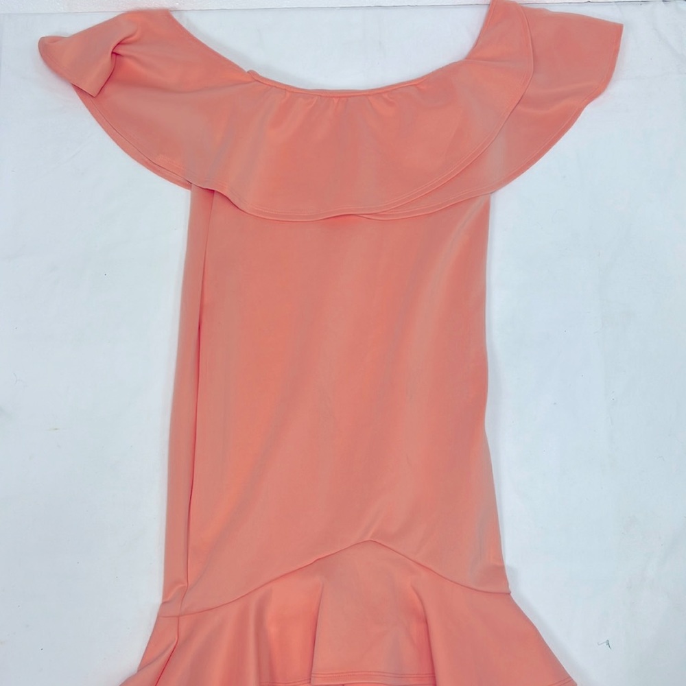 #1221 Auditions On Shoulder Ruffle Midi Women’s Dress | Size: 1XL